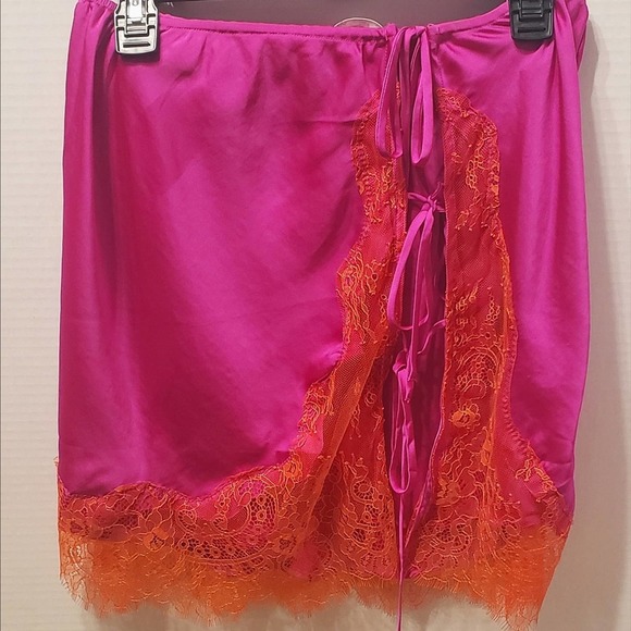 Free People Dresses & Skirts - Free People All Tied Up Half Slip Skirt orchid with orange Small NWT